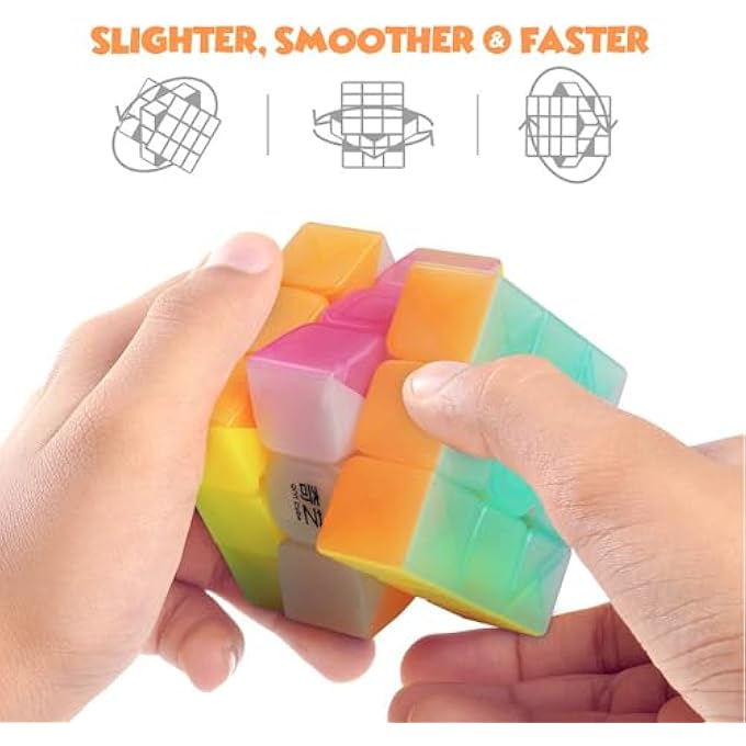 QYTOYS JELLY SPEED CUBE 3X3 QIYI WARRIOR W 3X3X3 STICKERLESS CUBE PUZZLE TOY - Image 4